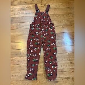 Duluth Kids Heirloom Garden Gnome Bib Overalls NWOT
